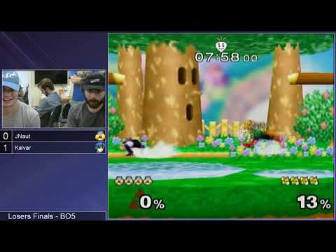 SSS 12.3 SSBM - JNaut (Sheik) vs. Kalvar (Marth, Fox) - Melee LF