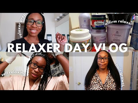 RELAXER DAY VLOG | Protein Wash Day, Relaxer Prep,...