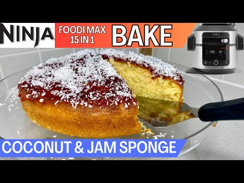 COCONUT & JAM SPONGE *STEAM BAKE* NINJA FOODI Recipe | Easy Cake Recipe
