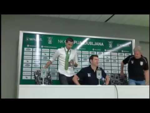 Novinarska konferenca po tekmi NK Olimpija Ljubljana   Jeunesse Esch 5 7 2012