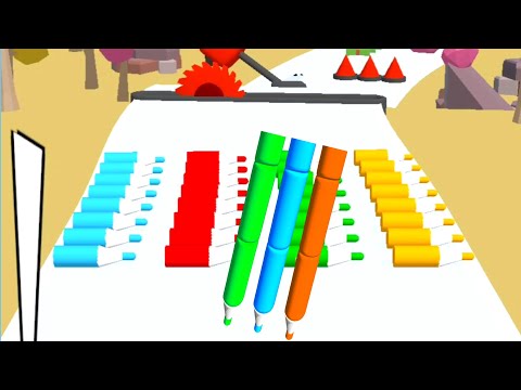 Crayon Rush 3D 7 Colors - Gameplay Walkthrough - Episode 1 - All Levels - Tutorial, 3D Games "