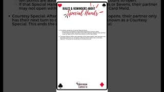 Modern American Canasta: A quick video on Rules and Reminders for Special Hands.