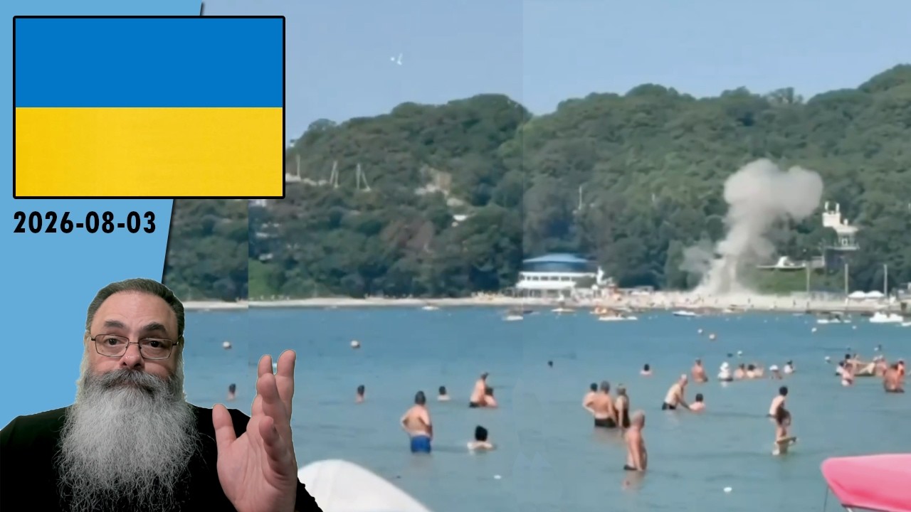 #Ucrânia 2026-08-03: DEFESA ANTI-AÉREA RUSSA MATA 3 em PRAIA próxima a MANSÃO de PUTIN