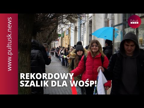 Rekordowy szalik dla #WOŚP- blisko 400 metrów!