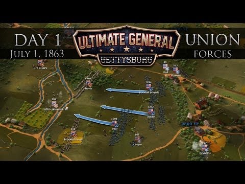 Ultimate General: Gettysburg (Morning Day 1 - Union Forces) - YouTube