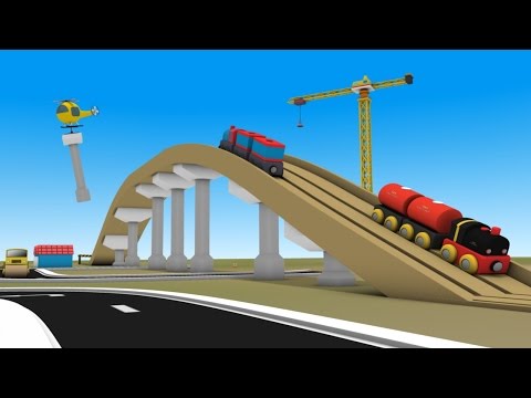 Construction Trucks for Children - jcb - trains for children - JCB Excavator - Trucks Cartoon Video