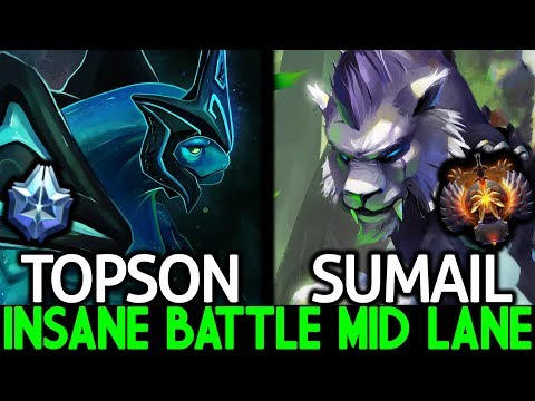 TOPSON Morphling VS SumaiL Mirana Insane Battle Mid Agi Hero 7.22 Dota 2