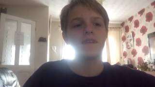 My vampire fangs made out of a lolly pop stick