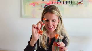 Geschenkbeutel Orangenkranz - Stickanleitung