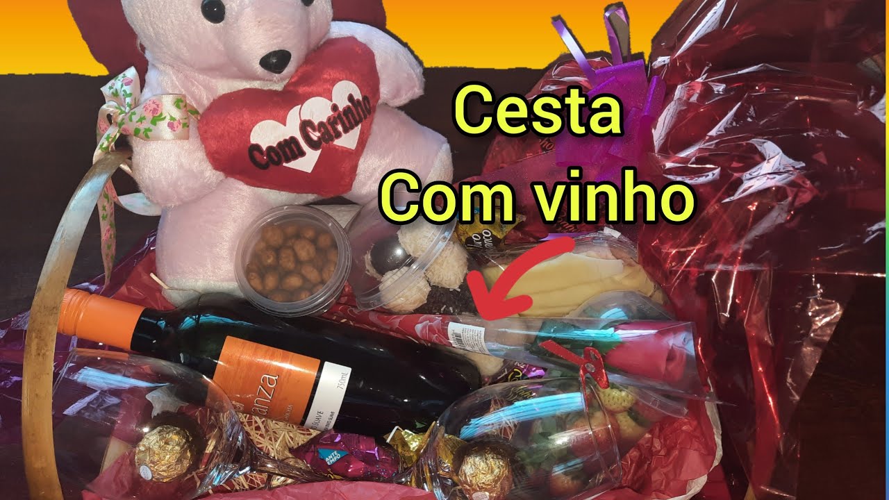 Como montar cesta com vinho 🍷