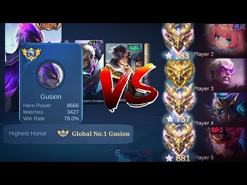 Global Gusion VS High Rank users with hard counter