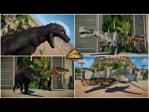 ALL 96 NEW DINOSAUR SPECIES, REPTILES and PREHISTORIC ANIMALS | GODZILLA TIGER SHARK | JWE2 MODS