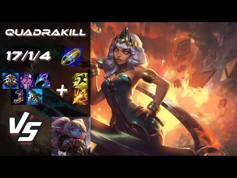 JUNGLE Qiyana vs Poppy [QUADRAKILL] - EU Grandmaster Patch 25.S3.1