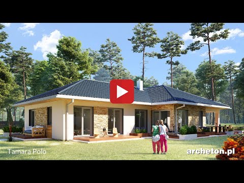 Projekt domu Tamara Polo - archeton.pl - parterowy 172,2 m2