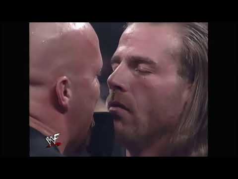 stone cold steve austin getting angry at shawn michaels