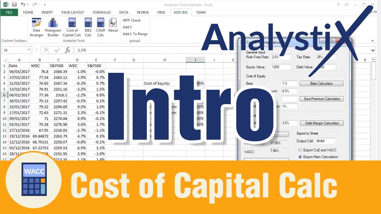 Cost of Capital Calculator- Introduction