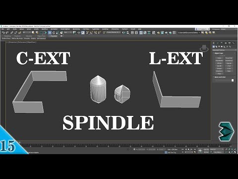 15 || L EXT || C EXT || SPINDLE || 3DS MAX FULL MODELING TUTORIAL IN HINDI ||