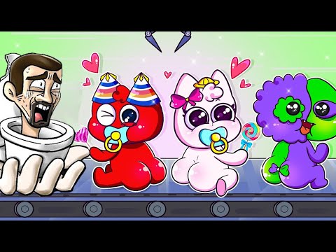 Skibidi Toilet Vs. Garten Of Banban Brewing Cute Baby | Cartoon Animation
