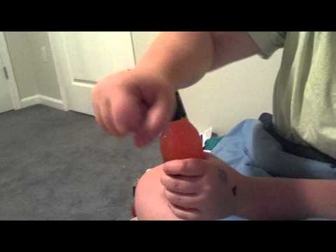 Opening my bottle with my forearm.