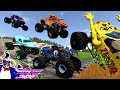 Monster Jam INSANE Racing Freestyle And High Speed Jumps 24 BeamNG Drive Grave Digger