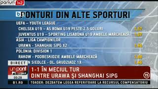 UPZ: 8 pronosticuri din care te poti inspira astazi! Alte intreceri & sporturi!