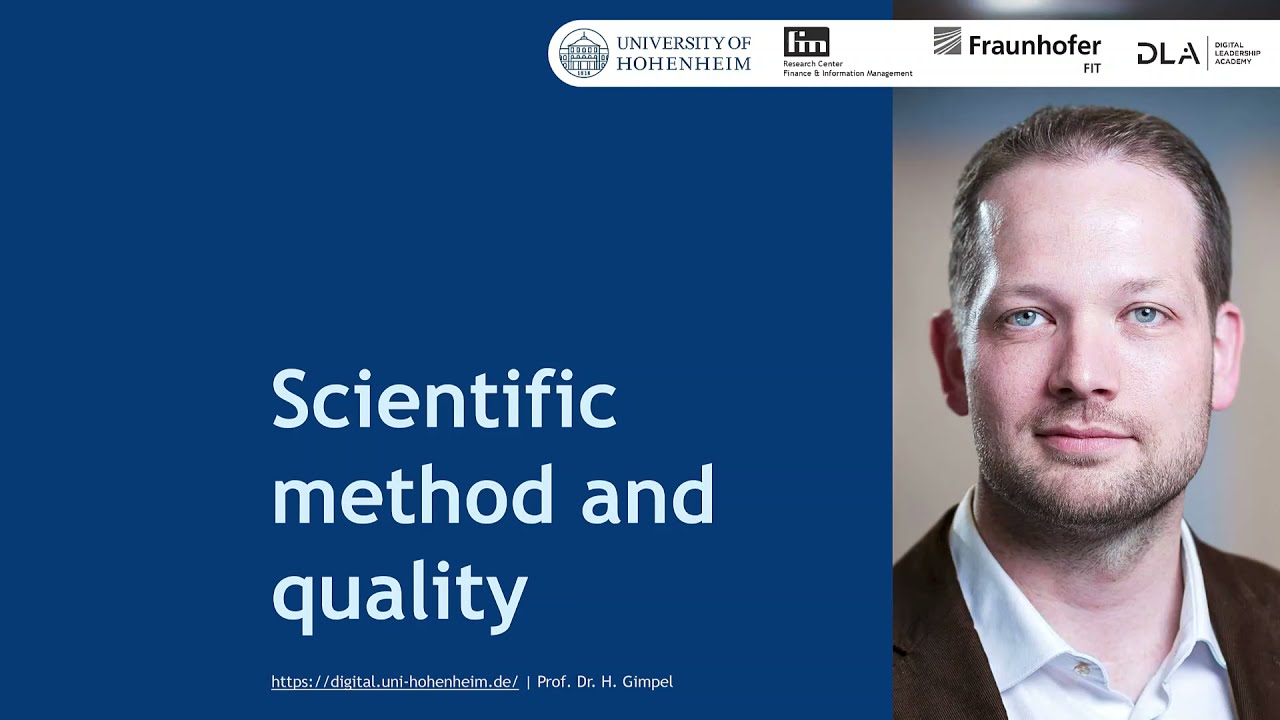 Scientific method and quality (08:42 minutes)