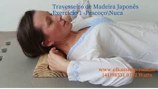 Vídeo de Travesseiro de Madeira Japonês: Conforto e Massagem para Cervical e Coluna de Madeira: Imbuia Mel