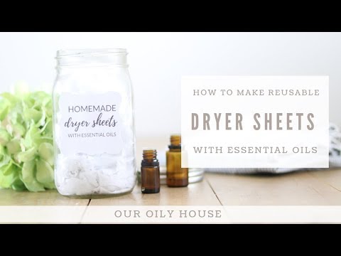 How to Make Natural Dryer Sheets | Reusable Dryer...