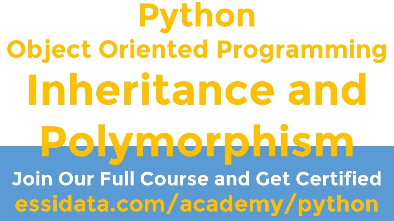Object Oriented Programming OOP Inheritance and Polymorphism Python Tutorial