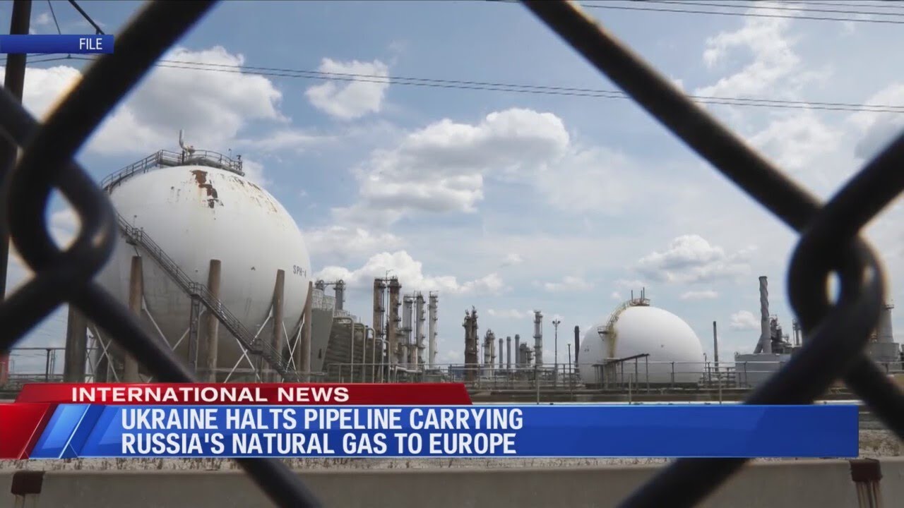 Ukraine halts pipeline carrying Russia's natural gas to Europe