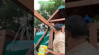 Raymancan fixes Playset #raymancan #diy #howto #howto #restore #old #swingset #playset #fix #broken