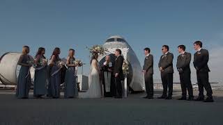 Outdoor Wedding Ceremony at Aviation Museum, San Carlos