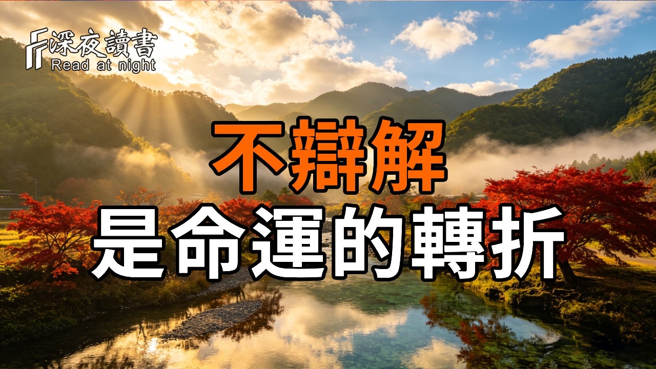 弘一法師：被人誤解，是修行的開始；不辯解，是命運的轉折。看透這層因果，福氣自然不請自來。