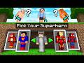 Minecraft HUNTERS Vs SPEEDRUNNER But You Choose Your Superhero