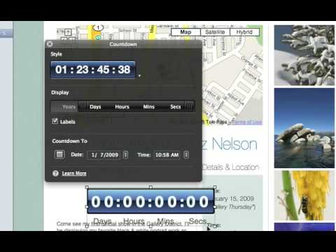 006 Apple iLife iWeb 09 Add a countdown clock