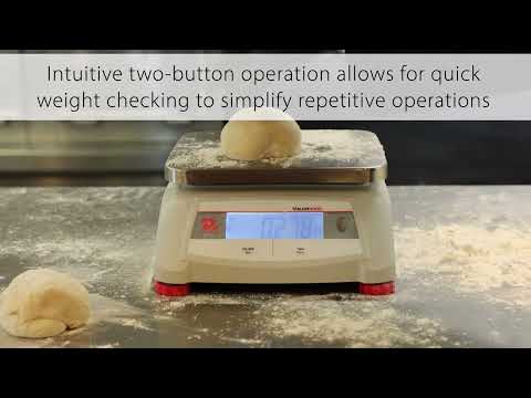 Szybki czas stabilizacji (1 s) w wagach do żywności OHAUS z serii Valor™ 1000