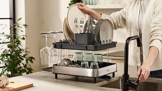 Steel 2-Tier Dish Rack