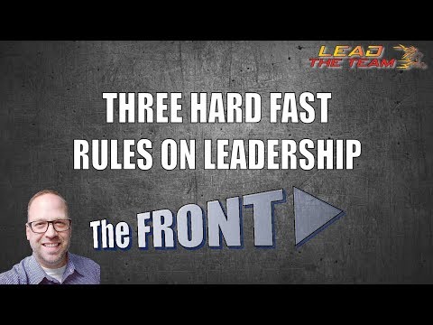 Three Hard Fast Rules On Leadership | The FRONT Episode #1 | Mike Phillips