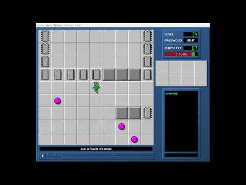 Chip's Challenge CCLP1 Level 34 (Just a Bunch of Letters) - 290 seconds