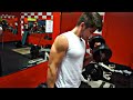 Teen Bodybuilder Working Biceps Curls