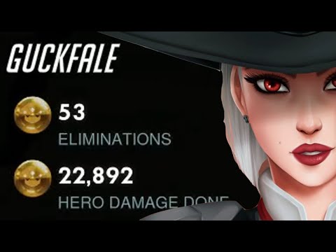 53 ELIMS! 22K DMG! GALE ASHE GAMEPLAY OVERWATCH SEASON 35 TOP 500