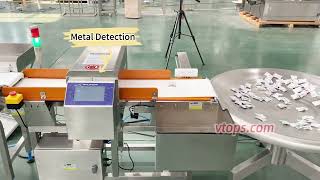 Granule Sachet Packing Line | VTOPS-DXD-G Chain Bucket Packer + Checkweigher + Metal Detector