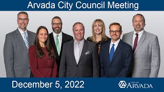 Preview image of Arvada City Council Meeting - December 5, 2022