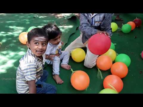Kids Playing with Colorful Balls and Balloons | Dhanvin Playing Kids