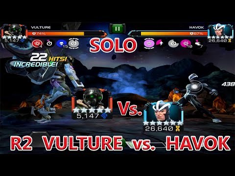 UNCOLLECTED VULTURE VS HAVOK (5 STAR R2 VULTURE ) marvel contest of champion