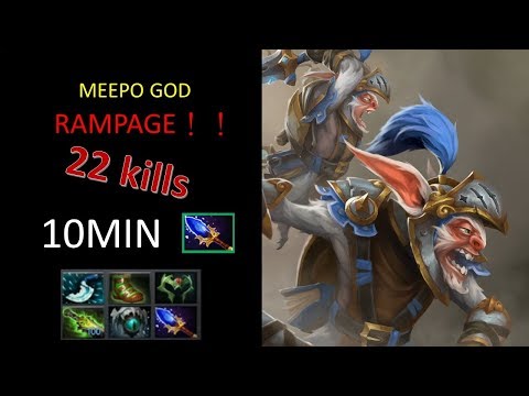 10 min Aghanim's Scepter !! China meepo GOD crazy micro control !! | 狗皇 刀塔2国服米波大神 | 10分钟 A杖 !!
