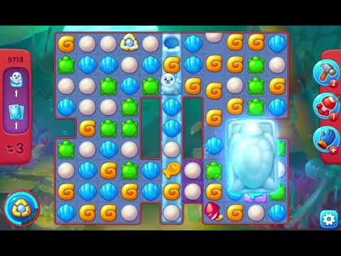 Fishdom Hard Level 9714 (with double lightning boosrers and hammer) @choraelmin