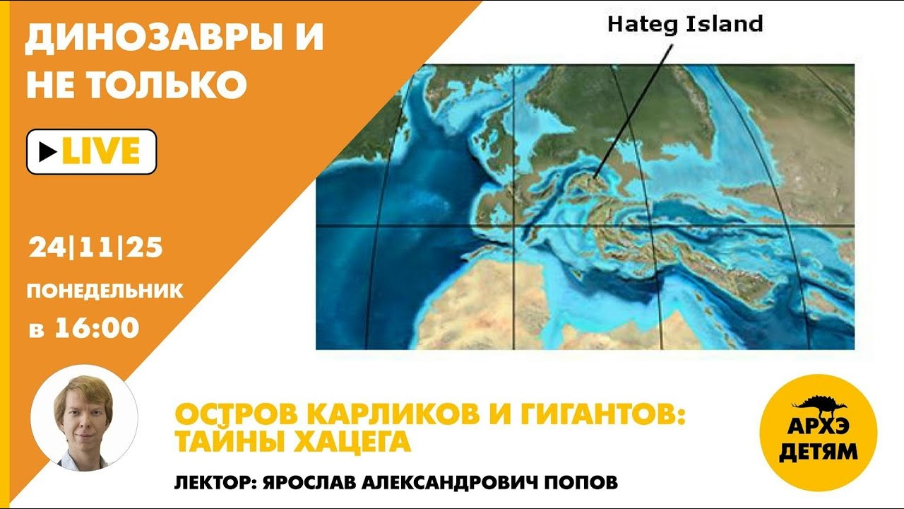 Занятие "Остров карликов и гигантов: тайны Хацега" рубрики "Динозавры и не то?