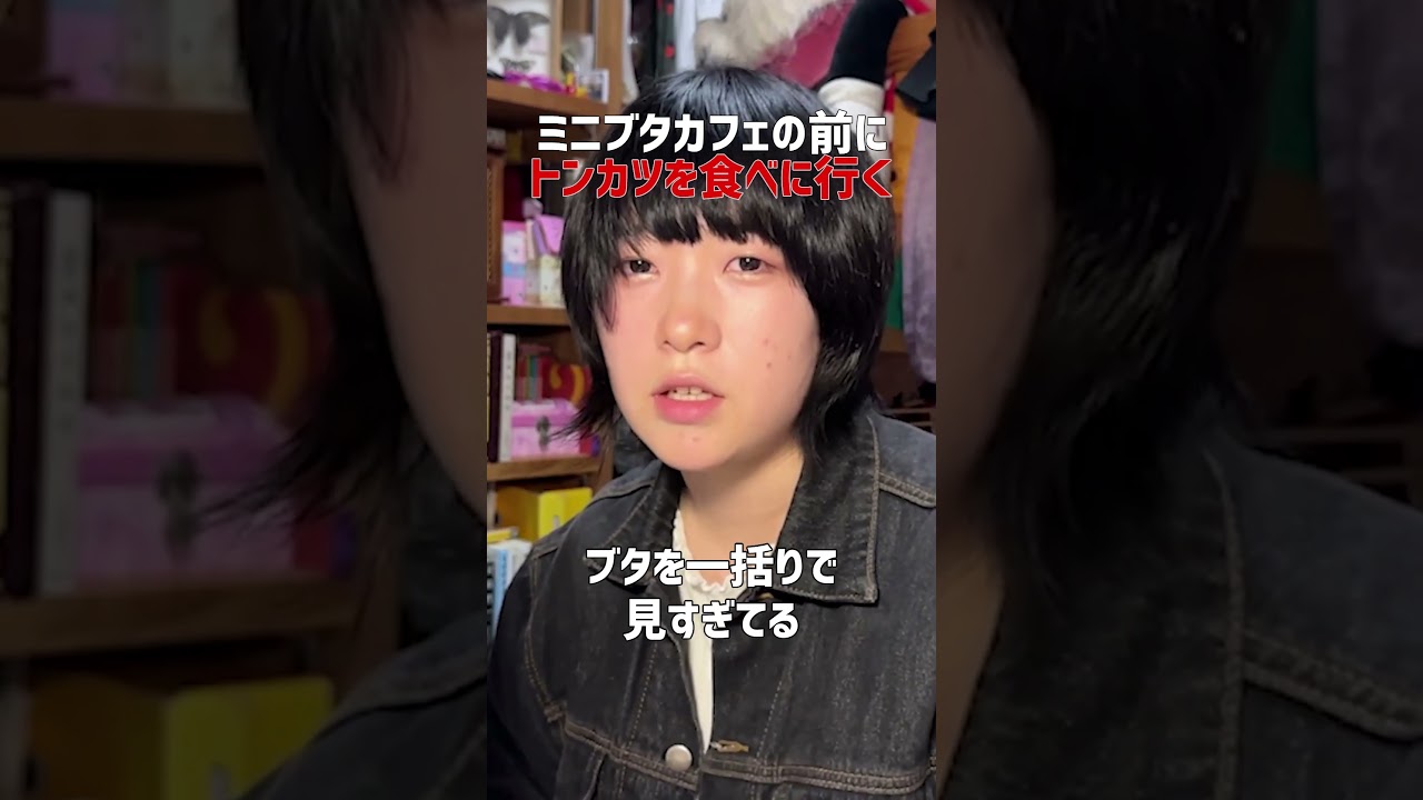 ミニブタカフェに行く前にトンカツを食べる #東大 #理系 #物理 #たむらかえ #辻調