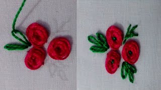 Super cute 🌹 rose flower Embroidery hand work stitch Design new|ideas fashion|2026 video viral.